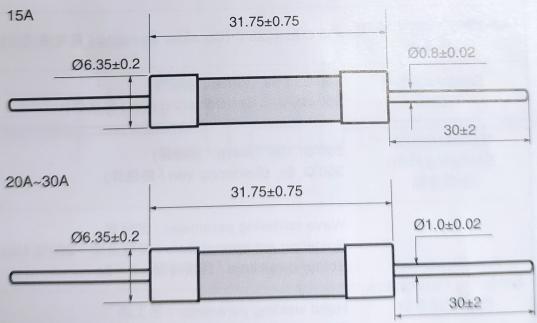6*30mm陶瓷管保险丝